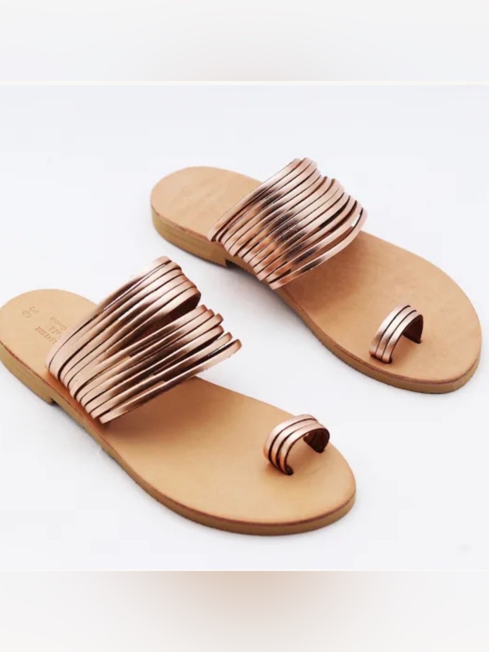Nikola leather strappy rose gold sandal brand new size 39